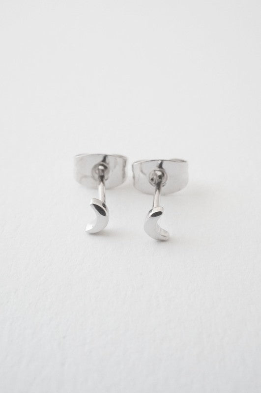 Mini Moon Stud Earrings HONEYCAT Jewelry