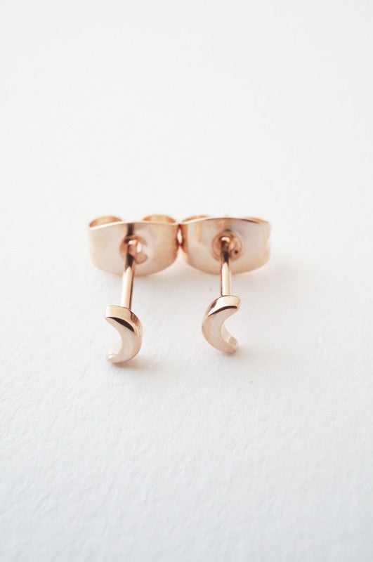 Mini Moon Stud Earrings HONEYCAT Jewelry