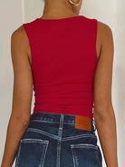 Square Neck Wide Strap Tank Trendsi