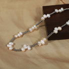 Freshwater Pearl Titanium Steel Bead Necklace Trendsi