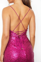 Sequin Cowl Front Bodycon Dress One and Only Collective Inc