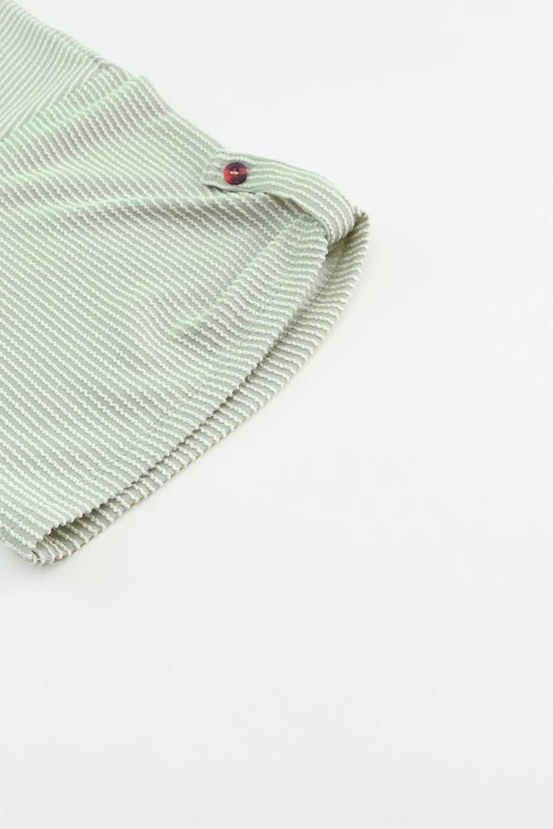 Corded Knit Roll-Tab Sleeve Oversize Top Kiwidrop