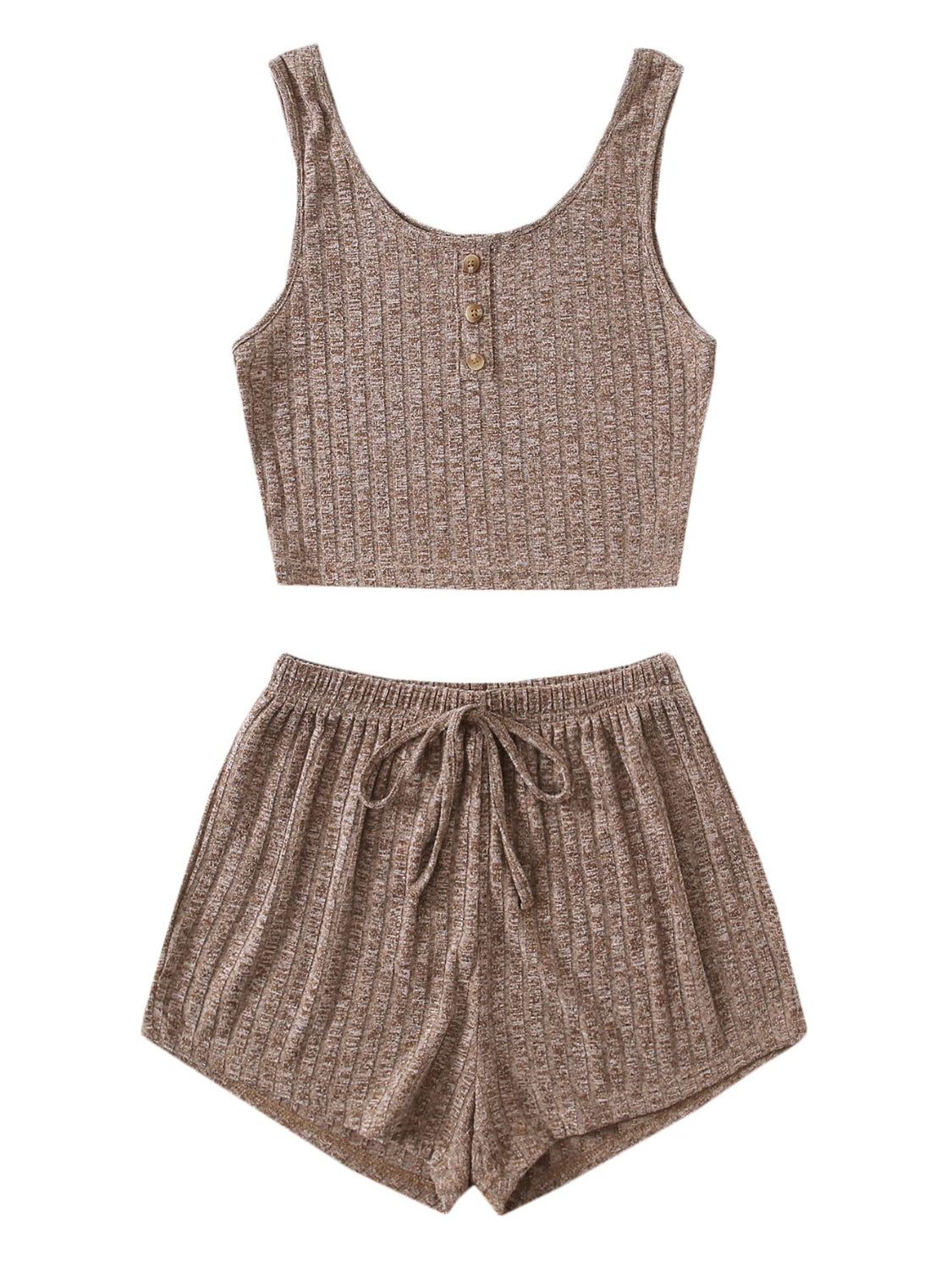 Scoop Neck Top and Shorts Lounge Set Casual Chic Boutique