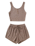 Scoop Neck Top and Shorts Lounge Set Casual Chic Boutique