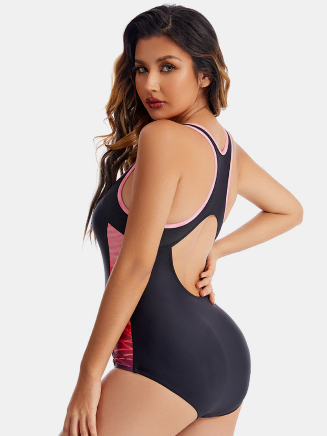 Scoop Neck Wide Strap One-Piece Swimwear Trendsi