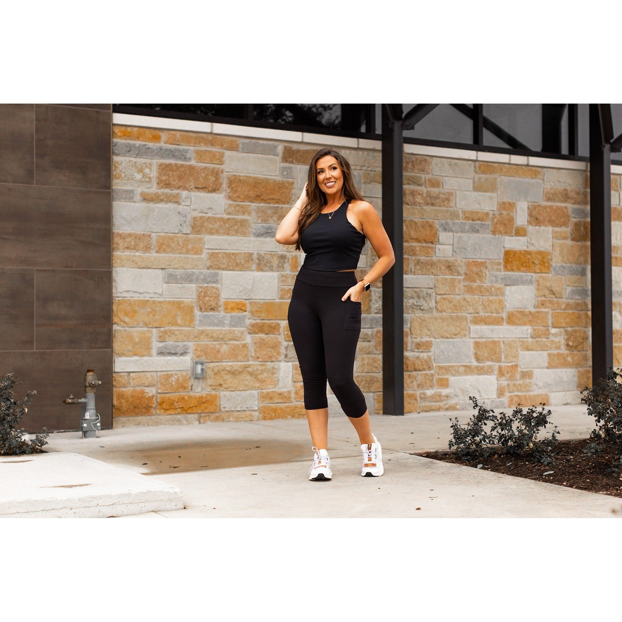 Ready to Ship | Black CAPRI with POCKETS  - Luxe Leggings by Julia Rose® JuliaRoseWholesale