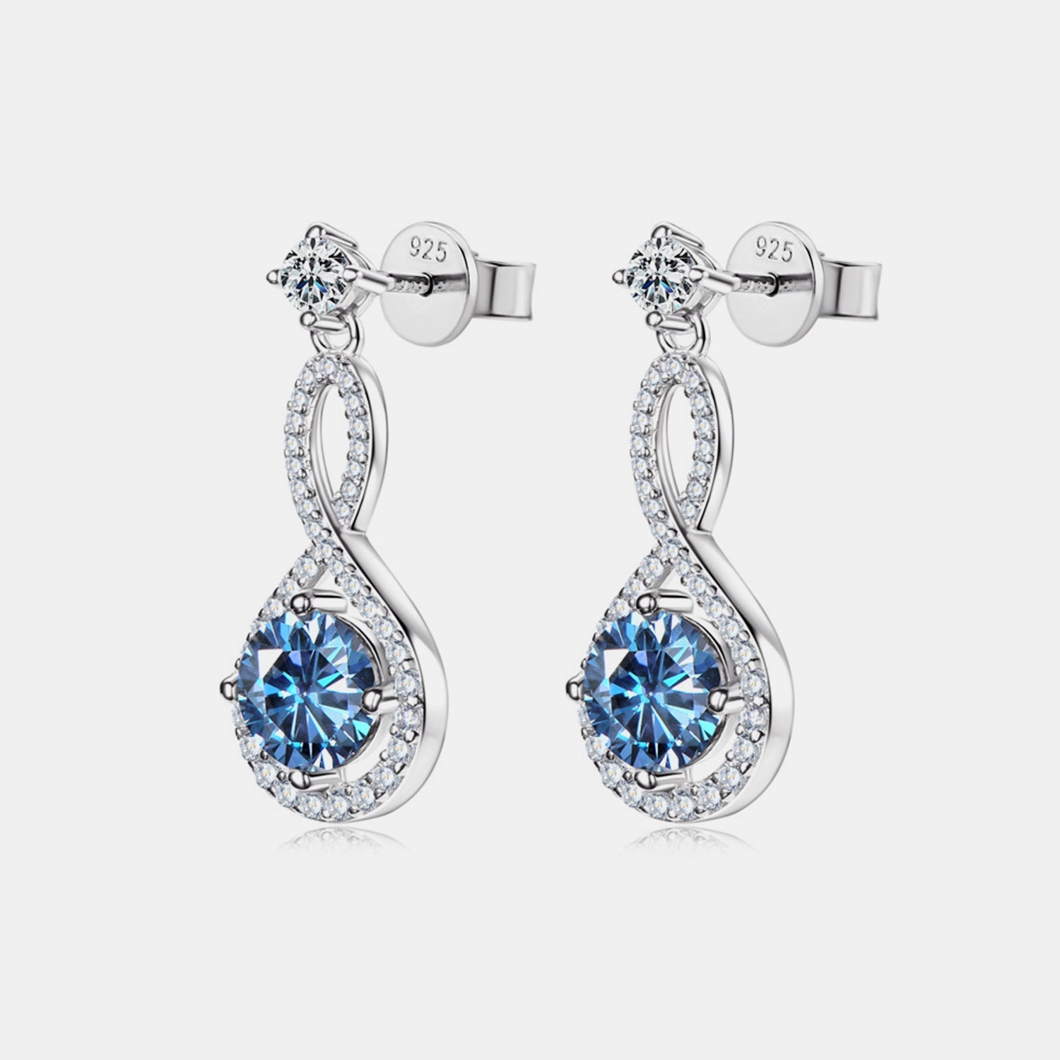 1 Carat Moissanite 925 Sterling Silver Earrings Trendsi