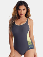 Scoop Neck Wide Strap One-Piece Swimwear Trendsi