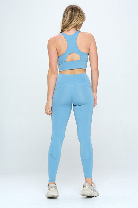 Two Piece Activewear Set with Cut-Out Detail OTOS Active