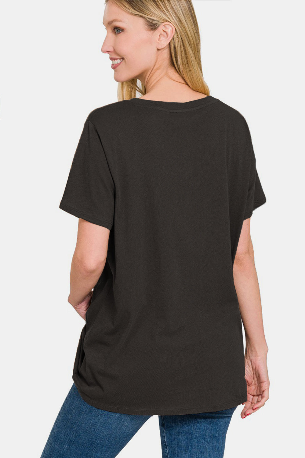 Zenana Full Size V-Neck Short Sleeve T-Shirt Trendsi