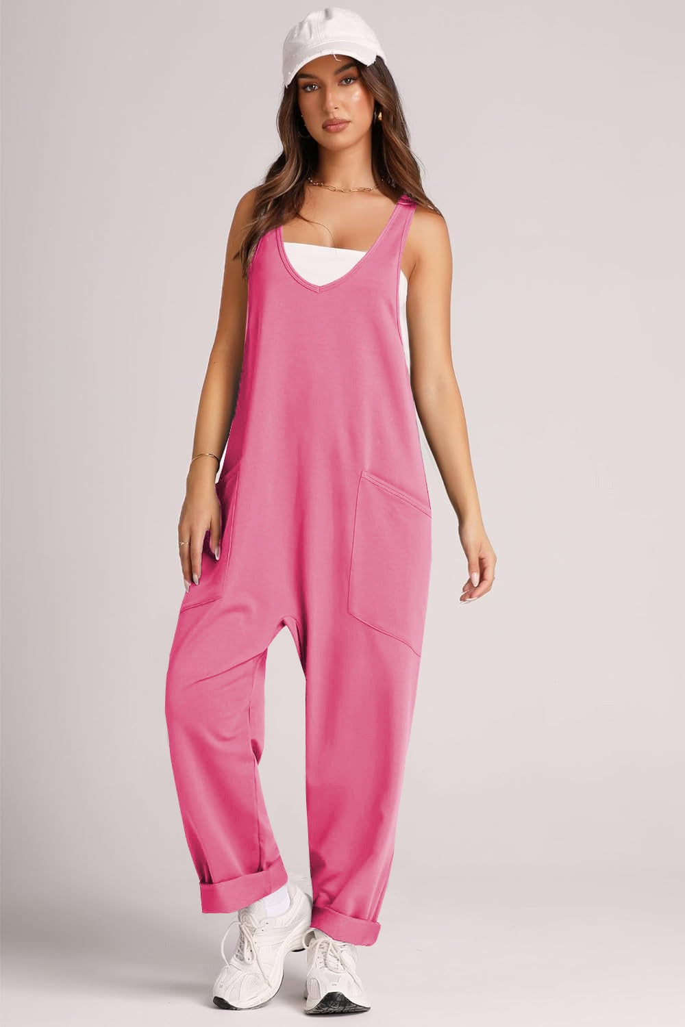 Wide Strap Jumpsuit with Pockets Trendsi