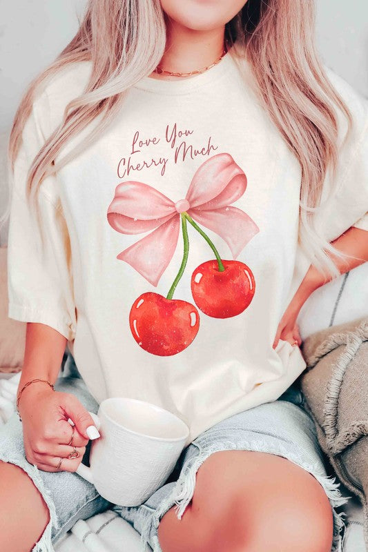 PLUS SIZE - LOVE YOU CHERRY MUCH Graphic T-Shirt BLUME AND CO.