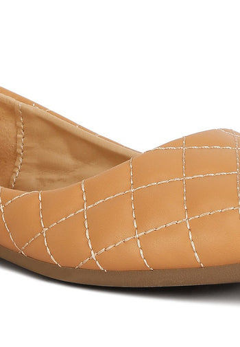 Rikhani Quilted Detail Ballet Flats Rag Company