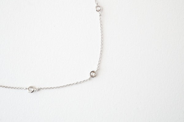 Crystal Bezel Trio Necklace HONEYCAT Jewelry