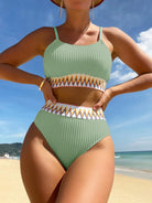 Scoop Neck Spaghetti Strap Two-Piece Swim Set Trendsi