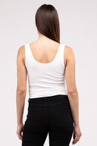 Front & Back 2-Way V-Neck Seamless Tank ZENANA