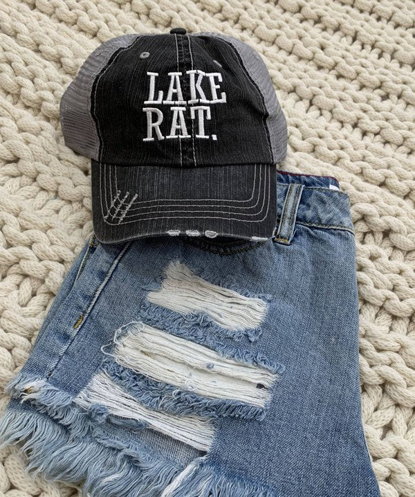 Lake Rat Embroidered Trucker Hat Ocean and 7th