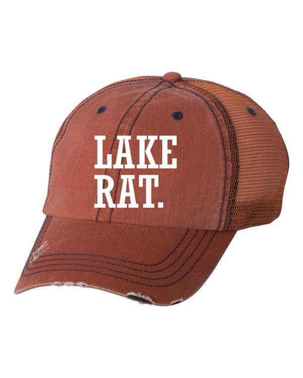 Lake Rat Embroidered Trucker Hat Ocean and 7th