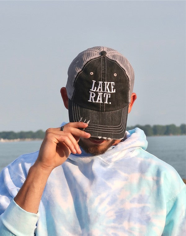 Lake Rat Embroidered Trucker Hat Ocean and 7th