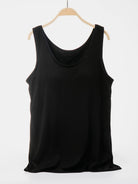 Scoop Neck Wide Strap Tank Trendsi