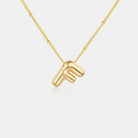 Gold-Plated Letter Pendant Necklace Trendsi