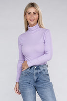 Long-Sleeve Turtleneck Bodysuit Ambiance Apparel