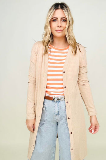 Button Down Light Cardigan Kiwidrop