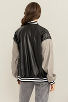 Game On PU Colorblock Baseball Jacket HYFVE