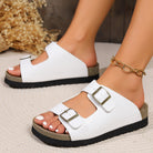 PU Leather Buckle Sandals Trendsi