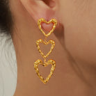 Titanium Steel Heart Earrings Trendsi