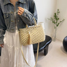 Braided Strap Paper Weave Shoulder Bag Trendsi