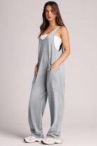 Wide Strap Jumpsuit with Pockets Trendsi