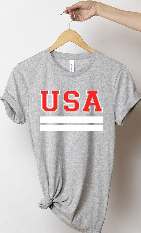 Retro Varsity USA Plus Size Graphic Tee Kissed Apparel