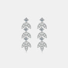925 Sterling Silver Moissanite Leaf Earrings Trendsi