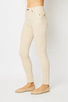 Judy Blue Full Size Garment Dyed Tummy Control Skinny Jeans Trendsi