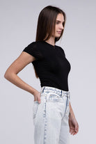 Double Layered Cap Sleeve Bodysuit HYFVE