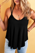 Scoop Neck Double Spaghetti Strap Cami Trendsi