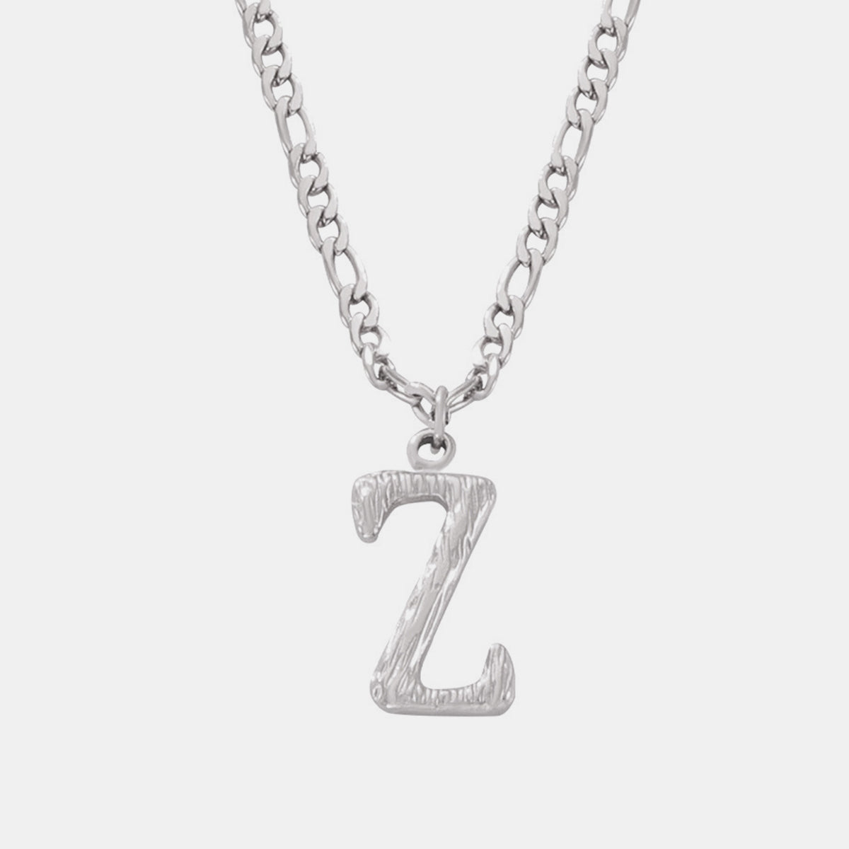 Titanium Steel Letter Pendant Necklace