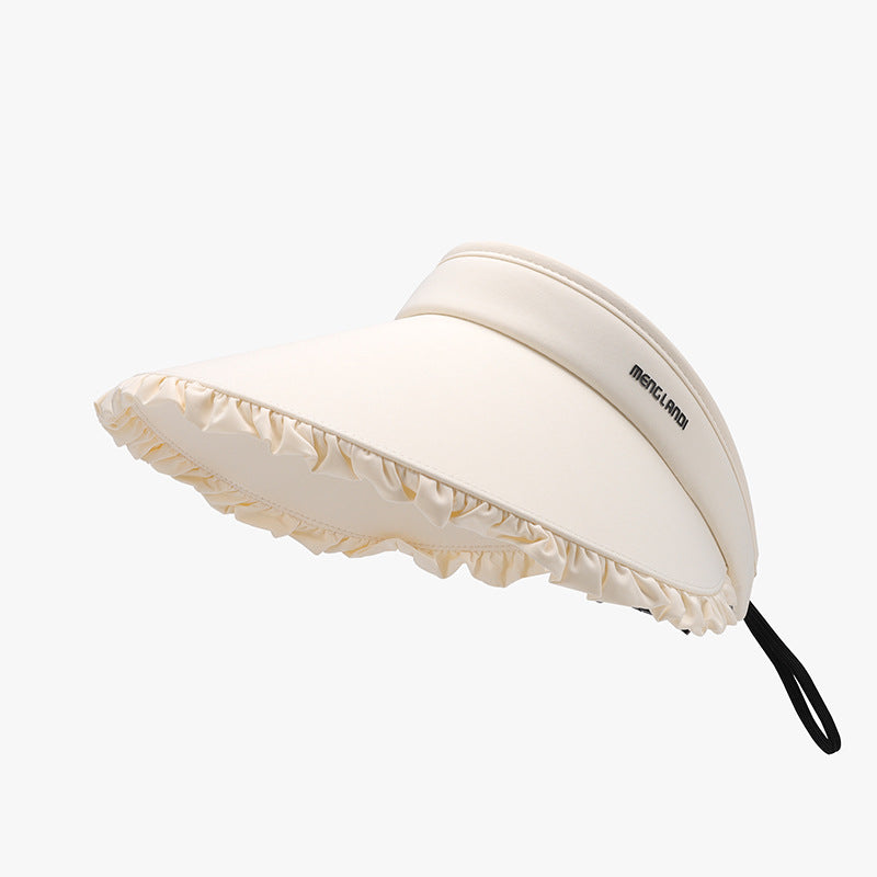 Frill Adjustable Ice Silk Sun Hat Trendsi