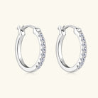 925 Sterling Silver Moissanite Huggie Earrings Trendsi
