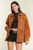 FAUX FUR AND SUEDE JACKET JJO5028 Jade By Jane