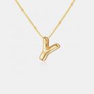 Gold-Plated Letter Pendant Necklace Trendsi