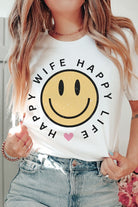 PLUS SIZE - HAPPY WIFE HAPPY LIFE Graphic T-Shirt BLUME AND CO.