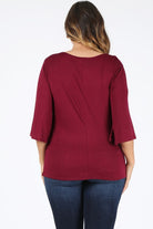 Plus size cowl neck basic top Bagel