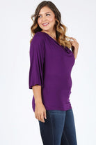 Plus size cowl neck basic top Bagel