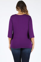 Plus size cowl neck basic top Bagel