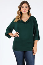 Plus size cowl neck basic top Bagel