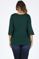 Plus size cowl neck basic top Bagel