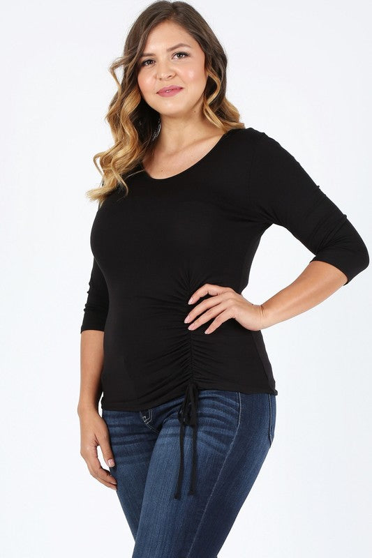 Plus Size waist tie top Bagel