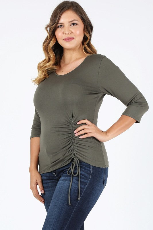 Plus Size waist tie top Bagel